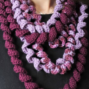 Crochet Pattern Spiral Loop Scarf Immediate PDF Download image 2