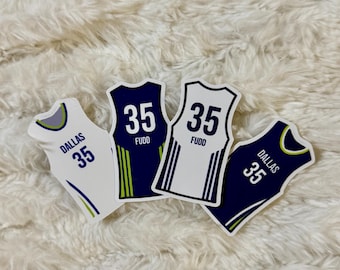 Azzi Fudd Dallas Inspired Jersey Stickers