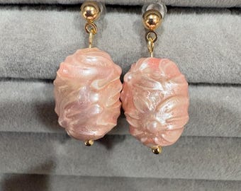 Pink Floral Earring Available in Gold and Silver