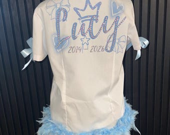 Leavers Shirt 2026 Rhinestone | School Leaver | Keepsake Gift | Primary Secondary School | Feather Shirt | Shirt With Bows