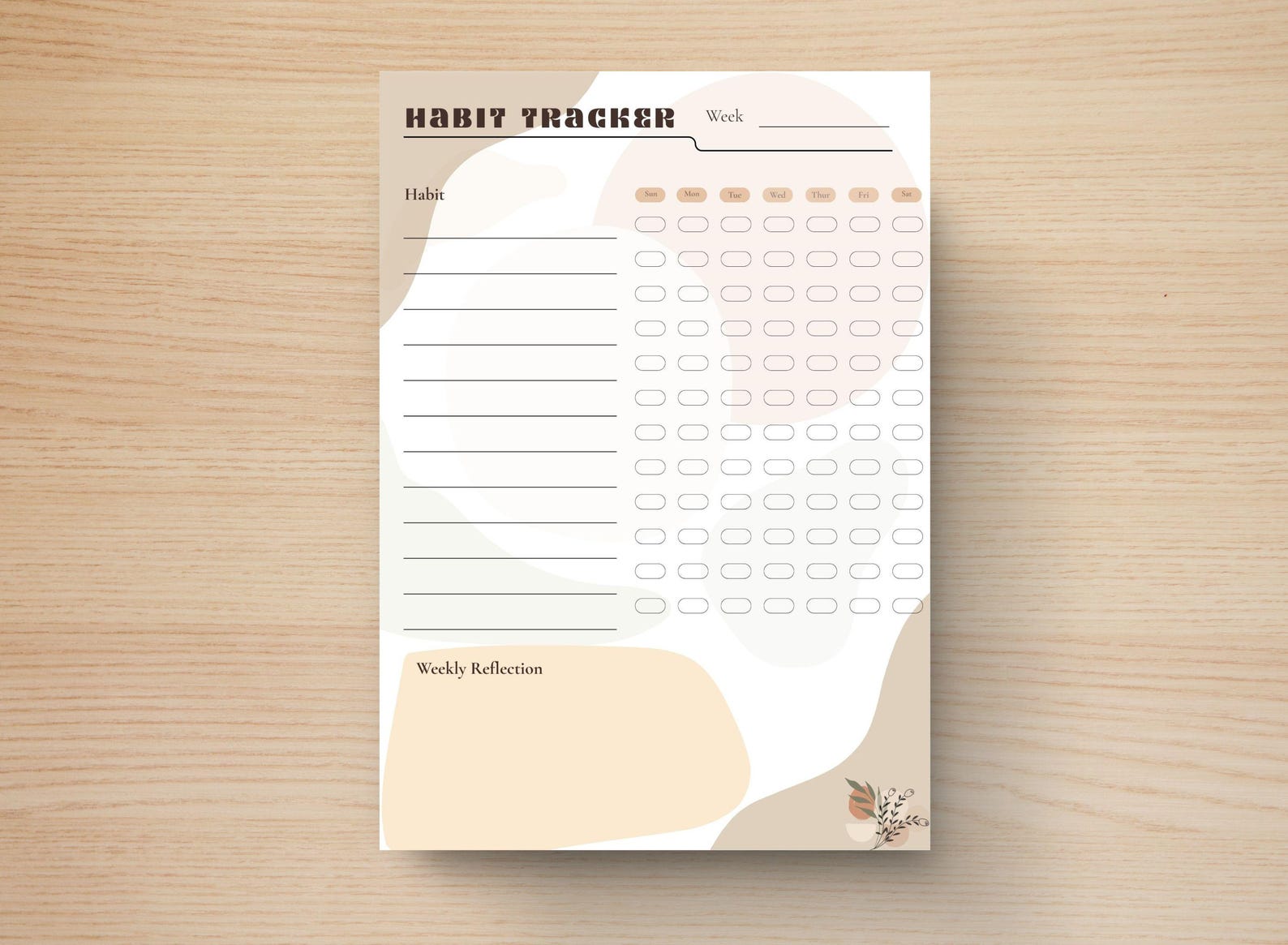 Weekly Habit Tracker Printable | Minimalist Productivity Planner ...