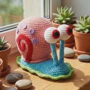 Gary Snigeln Amigurumi Virkmönster (Gratis)