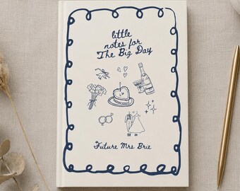 Personalized Wedding Planner Book, Cute Engagement Journal, Letters To The Bride, Future Mrs Notebook, Bridal Shower Gift