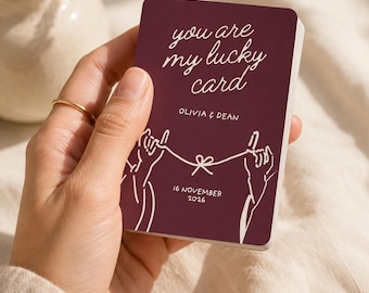 Custom Hand-Drawn Playing Cards, Personalized Wedding Gift, Couples Anniversary Deck