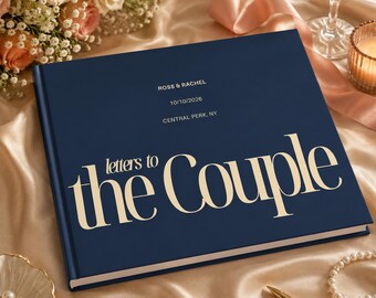 Wedding Photo Guest Book, Letters to the Couple Hardcover Keepsake Album Wedding Must Haves, Engagement Guest Book, Photo or Lined Pages