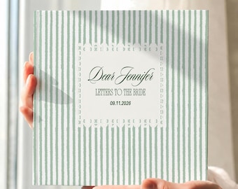 Personalized Letters to the Bride Book, Wedding Guestbook Alternative, Bridal Shower Scrapbook, Wedding Must Have Gift Album, Lace Striped