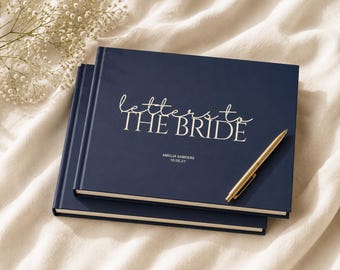 Personalized Letters to the Bride Memory Book, Bridal Shower Keepsake Scrapbook, Custom Wedding Gift Album