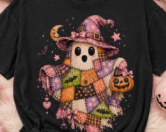 Cute Ghost Witch PNG, Pink Halloween Ghost PNG, Coquette Halloween Sublimation Design