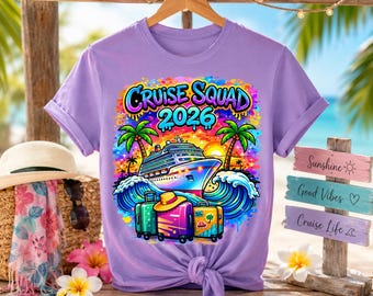 Cruise Squad 2026 PNG | Cruise Shirt Design | Family Cruise PNG | Vacation Squad Sublimation | Cruise Trip Digital Download | Summer PNG
