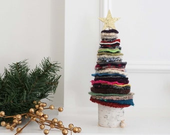 Felted Wool Medium Christmas Tree | Handmade Wool Decor | Christmas Decorations | MEDIUM TREE