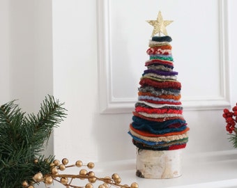 Felted Wool Large Christmas Tree | Handmade Wool Decor | Christmas Decorations | LARGE TREE