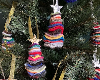 Felted Wool Small Christmas Ornament | Handmade Wool Decor | Christmas Decorations