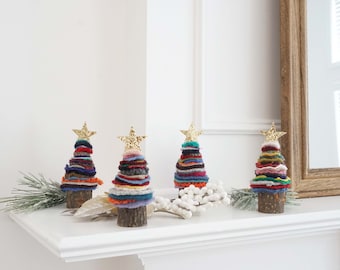 Felted Wool Mini Christmas Tree | Handmade Wool Decor | Christmas Decorations | MINI TREE