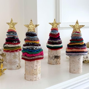 Felted Wool Mini Christmas Tree | Handmade Wool Decor | Christmas Decorations | MINI TREE