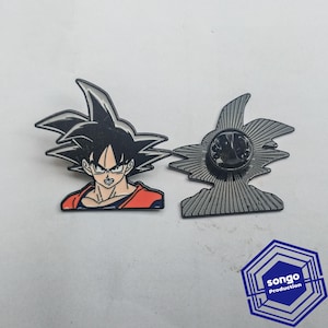Spiky Hair Martial Arts Hero Enamel Pin - 1 pcs