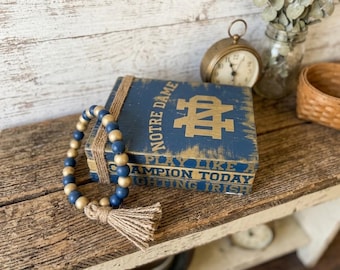 Notre Dame Fighting Irish Wooden Book Stack Decor