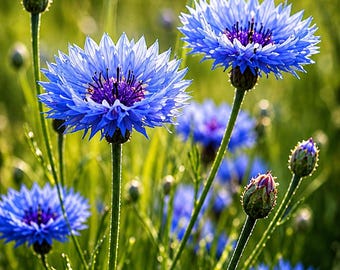 Große blaue Kornblumensamen | Non-GMO Wildblumen für Bestäubergärten