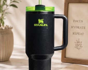 Vaso térmico Stanley Quencher H2.0 FlowState de 1.2 litros (40 oz) – Negro / Taza de viaje aislada de acero inoxidable