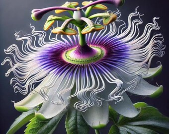 Semillas de pasiflora morada para plantar, flores trepadoras perennes exóticas, belleza para jardines interiores y exteriores.