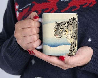 Mug Ukiyo-e Snow Leopard Deep Snow