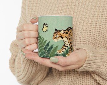 Mug Ukiyo-e Ocelot Fern Chase