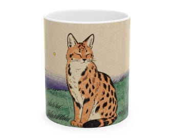 Mug Ukiyo-e Serval Purple Dusk