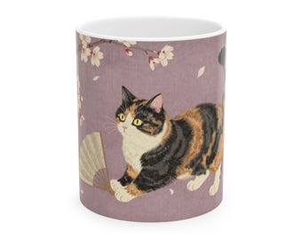 Mug Ukiyo-e Tortoiseshell Blossom Play