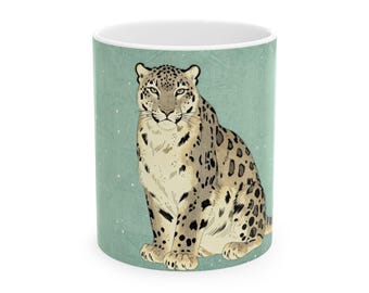 Mug Ukiyo-e Snow Leopard Mint