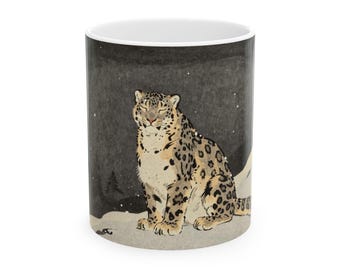 Mug Ukiyo-e Snow Leopard Star Night