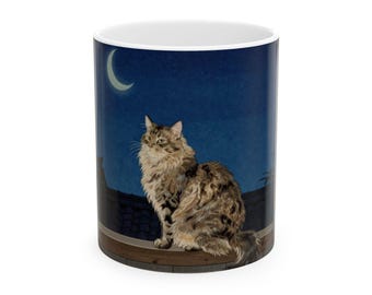 Mug Ukiyo-e Longhair Moon Window