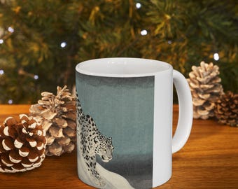 Mug Ukiyo-e Cliff Drop Snow Leopard