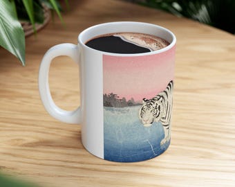 Mug Ukiyo-e White Tiger Frozen Lake