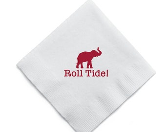 Roll Tide! Elephant Cocktail Napkins