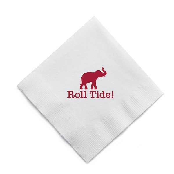 Roll Tide! Elephant Cocktail Napkins