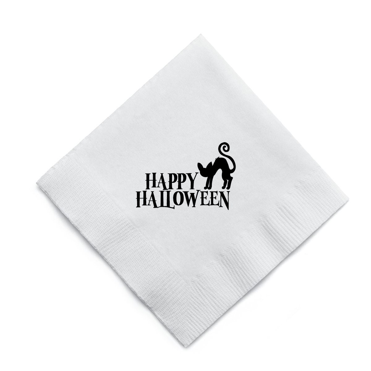 Black Cat Cocktail Napkins Etsy
