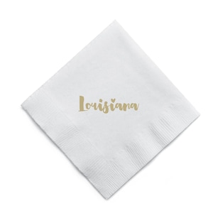 Louisiana Script Cocktail Napkins