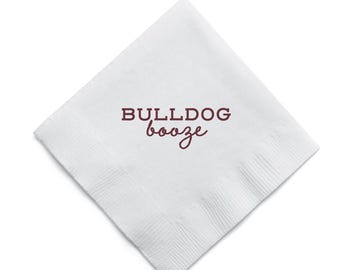 Bulldog Booze Cocktail Napkins