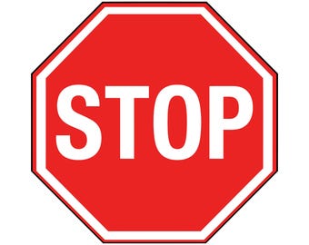 Stop Sign Clipart, Stop Sign Symbol, Road Sign Clipart Design, Digital Dwnload