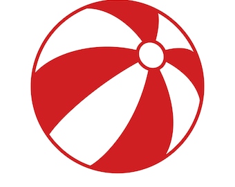 Silueta de pelota de playa SVG, Archivos de imágenes prediseñadas de pelota de playa, Silueta de pelota de playa, Vector de pelota de playa, DXF, Descarga instantánea