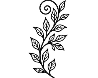 Swirling Vine Svg, Cricut Silhouette Floral, Vine Border Svg, Wedding Clipart Svg, Floral Wreath Svg, Instant Download, Commercial Use