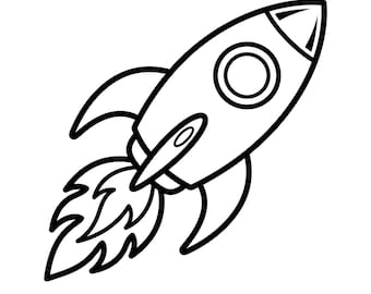 Rocket Svg, Rocket Png, Rocket Silhouette, pace Shuttle Silhouette, Rocket Ship Svg, Kids Room Decor, Digital Download
