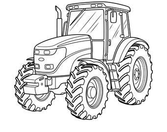 Tractor Outline Svg, Tractor Svg, Tractor Silhouette Farm Tractor Svg,  Cut Stencil, Laser Cut, Digital Download