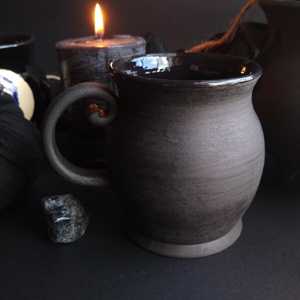 Cauldron Mug, Ceramic Cauldron Mug, Witchy Decor, Mug Handmade, Cauldron Mug Set, Cauldron Beer Mug, Witches Brew Cauldron Cast Iron Pottery