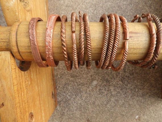 Black Hmong Handmade Copper Bracelets From Sapa Vietnam Etsy