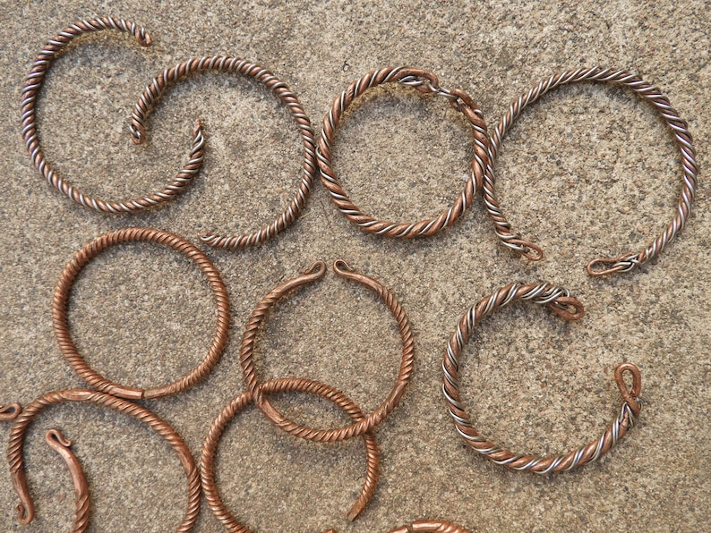 Black Hmong Handmade Copper Bracelets From Sapa Vietnam Etsy