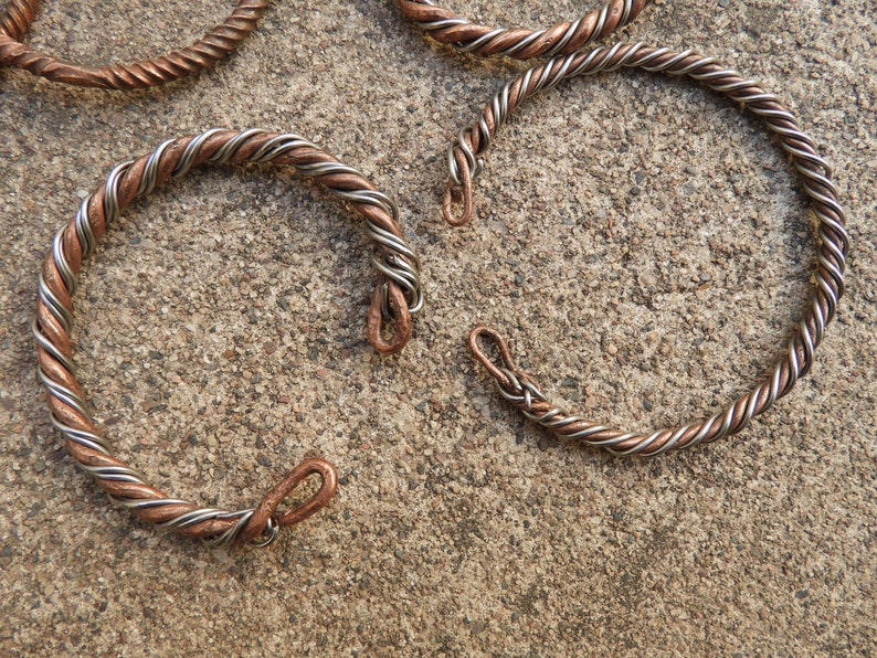 Black Hmong Handmade Copper Bracelets From Sapa Vietnam Etsy