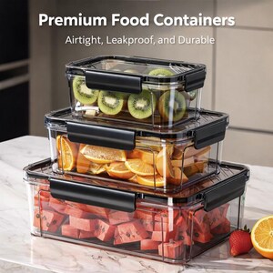 密閉式食品保存容器3点セット｜BPAフリー、液漏れ防止の食事準備セット