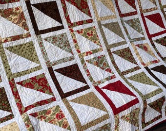 Handmade Patchwork Quilt | Floral, Paisley, Polka Dot Cotton Fabrics