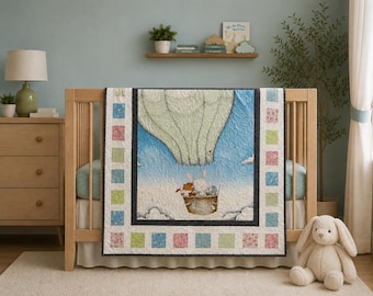 Take Flight Baby Quilt | Handmade Quilt | 50.5" x 56.5"
