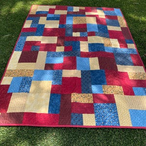 Country Americana Quilt | Handmade Patchwork Throw Quilt